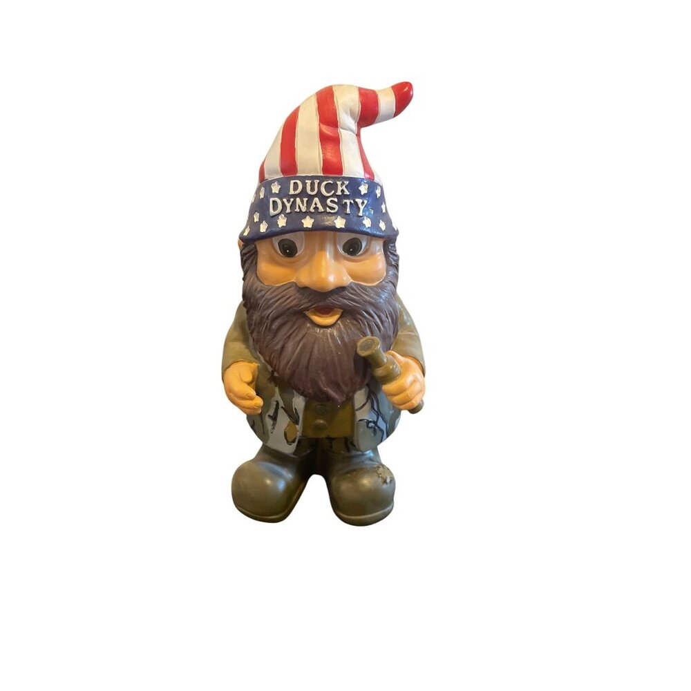 Duck Dynasty Willie Patriotic Garden Gnome Figurine Red White Blue 10" x 4"